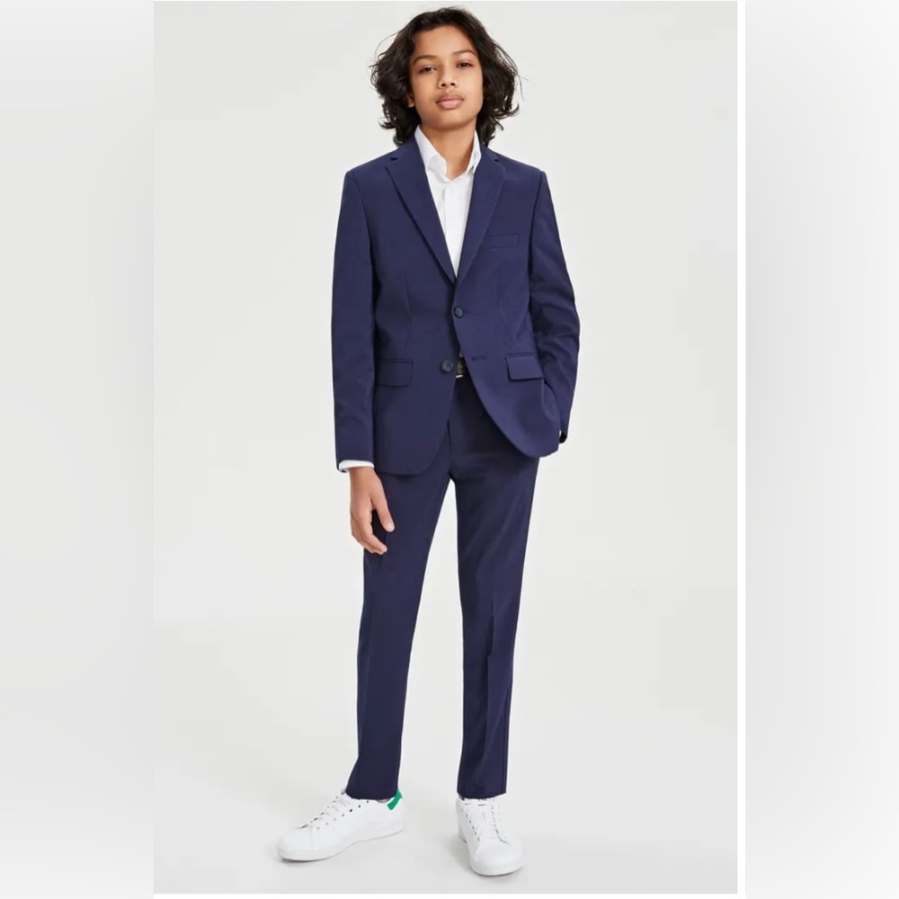 Youth Boys Navy Suit (with white shirt)
